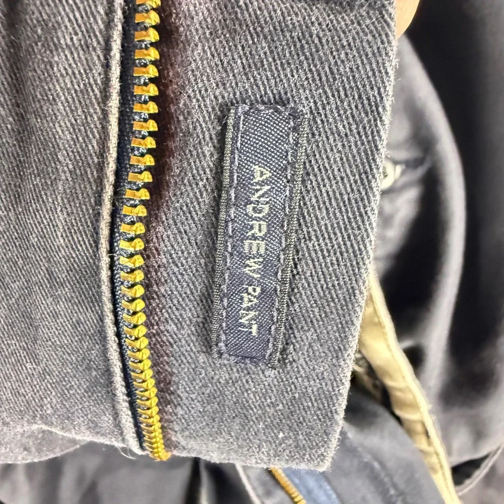 Vintage Ralph Lauren Andrew Pant Men 40x32 (Fits 38x30) Navy Double Pleated